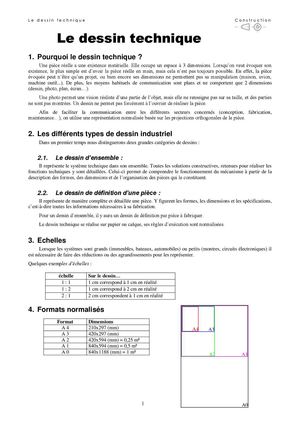 Cours de dessin technique