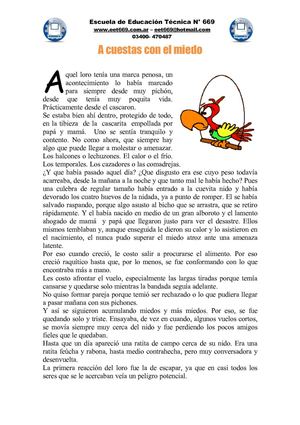 A cuestas con el miedo