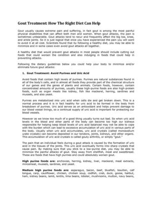 Gout Treatment: How the Right Diet Can Help