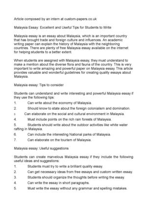 malaysian culture essay spm