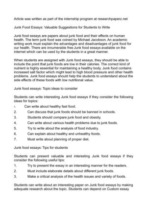 Advantages of healthy food essay