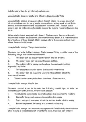 Реферат: Joseph Stalin 2 Essay Research Paper JOSEPH