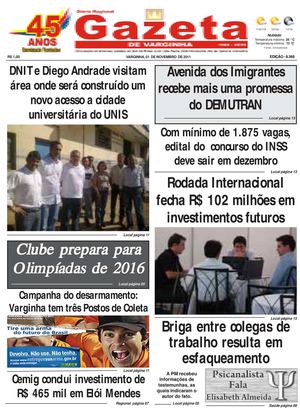 Jornal Gazeta de varginha 01/11/2011