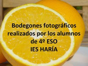 Bodegón fotográfico alumnos 4º de la ESO IES Haría