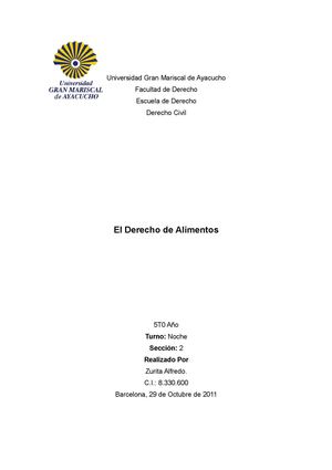 EL DERECHO DE ALIMENTOS