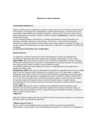 historia de la salud ocupacional