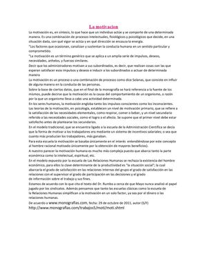 Significado de motivación 