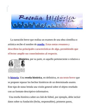 LA RESEÑA HISTÓRICA