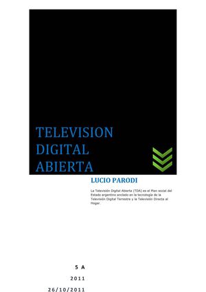 Televisión digital abierta 5º A LUCIO PARODI