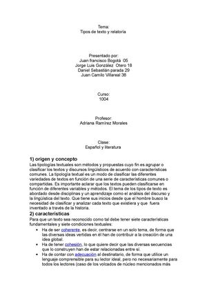 tipos de texto 