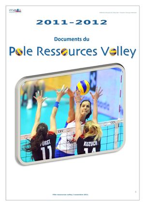 Catalogue du Pôle Ressources Volley FFVB