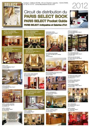 Les hôtels partenaires de Paris SELECT