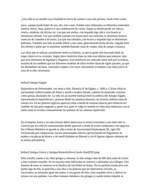 Una silla es un mueble cuya finalidad es servir de asiento a una sola persona