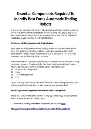 Calameo Forex Automatic Trading Robots - 