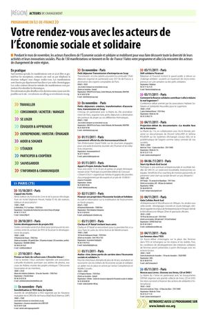 Programme francilien du Mois de l'ESS 2011