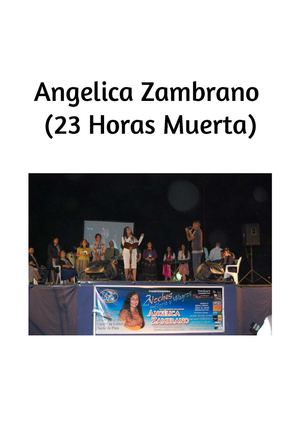 Critique of Angelica Zambrano  