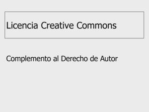 Licencia creative commons