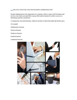 the 5 steps to a better business administration