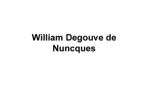 William Degouves de Nuncques