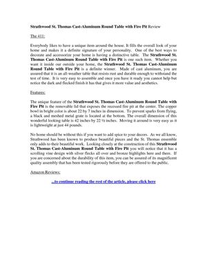 Strathwood St. Thomas Cast-Aluminum Round Table with Fire Pit Review