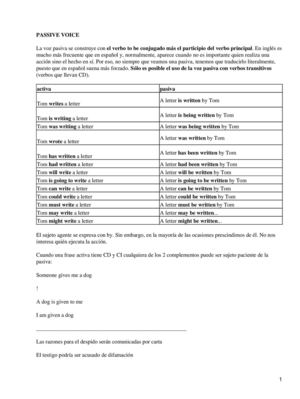 VOZ PASIVA EN EL INGLES