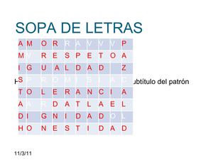 SOPA DE LETRAS