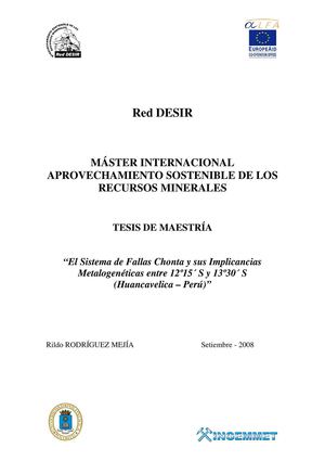 El Sistema de Fallas Chonta y sus Implicancias