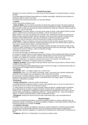 Filosofía Presocrática