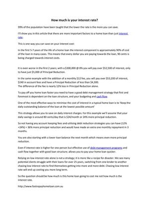 How much is your interest rate