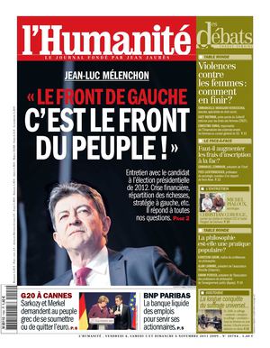 L'Humanité du 4 novembre 2011