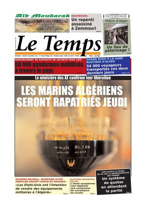 Le Temps d'Algérie Edition du Samedi 05 Novembre 2011