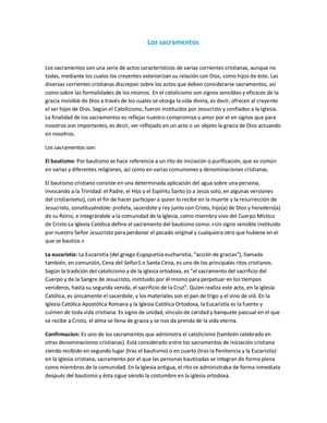Los sacramentos de la religion catolica