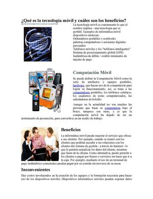 Tecnologías Móviles