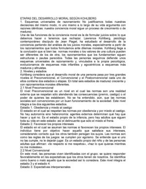 ETAPAS DE KOHLBERG