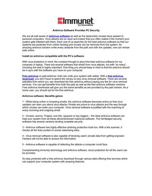 Antivirus Software Provides PC Security