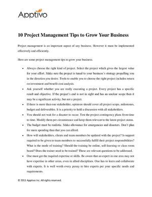 10 Project Management Tips to Grow Your Business