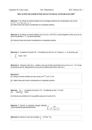 ejercicios selectividad integrales 2008