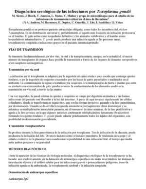 Toxoplasmosis serologia IgG IgM