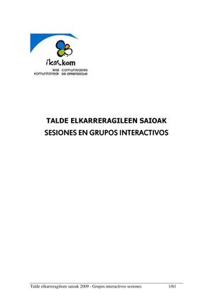 Grupos Interactivos (euskera/castellano)