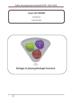 cahier de progression terminale ST2S 2011/2012