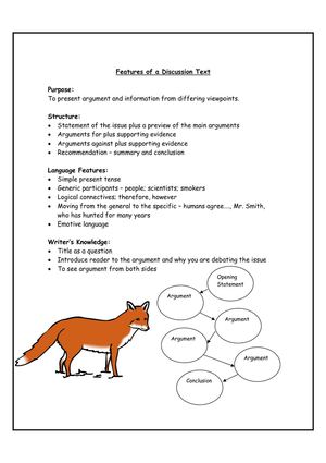features of arguement text