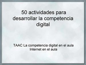 Actividades para desarrollar la competencia digital