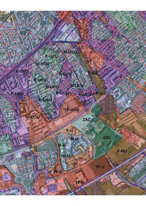 carte PPRI quartier des Marronniers Nimes