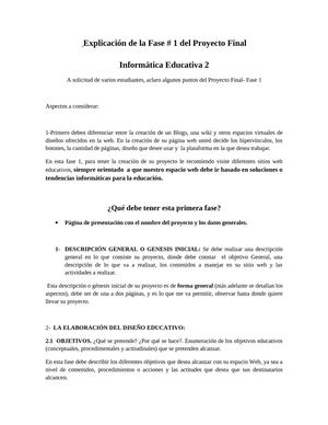 EXPLICACIÓN DE LA FASE 1 - PROYECTO  FINAL