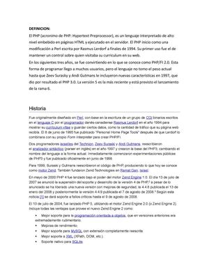 Definicion php