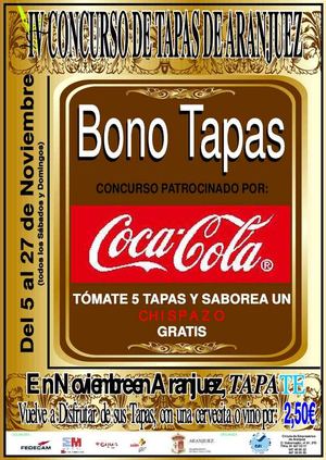 IV CONCURSO DE TAPAS DE ARANJUEZ (MES DE NOVIEMBRE)