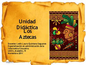 Culturas precolombinas, Unidad Didáctica