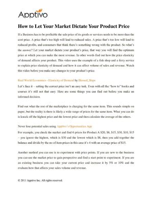 How to Let Your Market Dictate Your Product Price