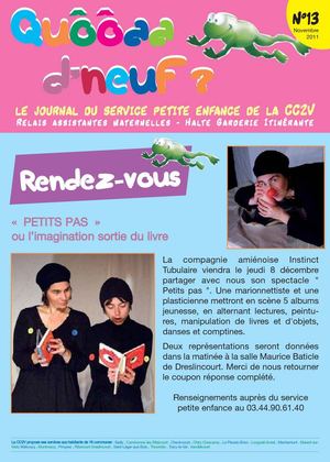 Quoi d'neuf - Journal de la Petite Enfance CC2V (nov. 2011) n°13