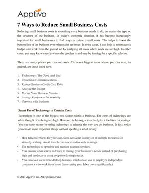 Calaméo - 7 Ways to Reduce Small Business Costs